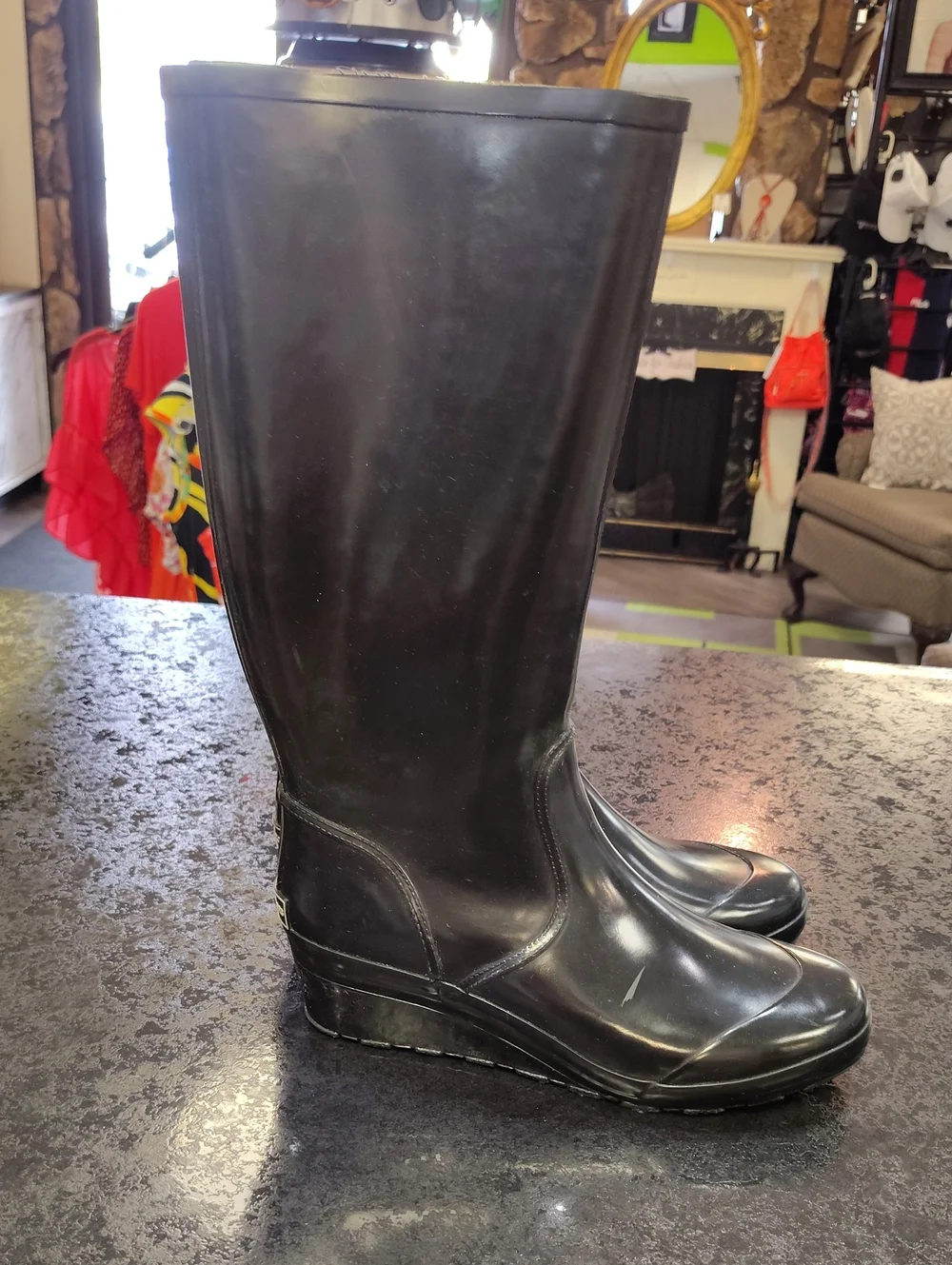 Michael Kors Black Tall Rain Boots